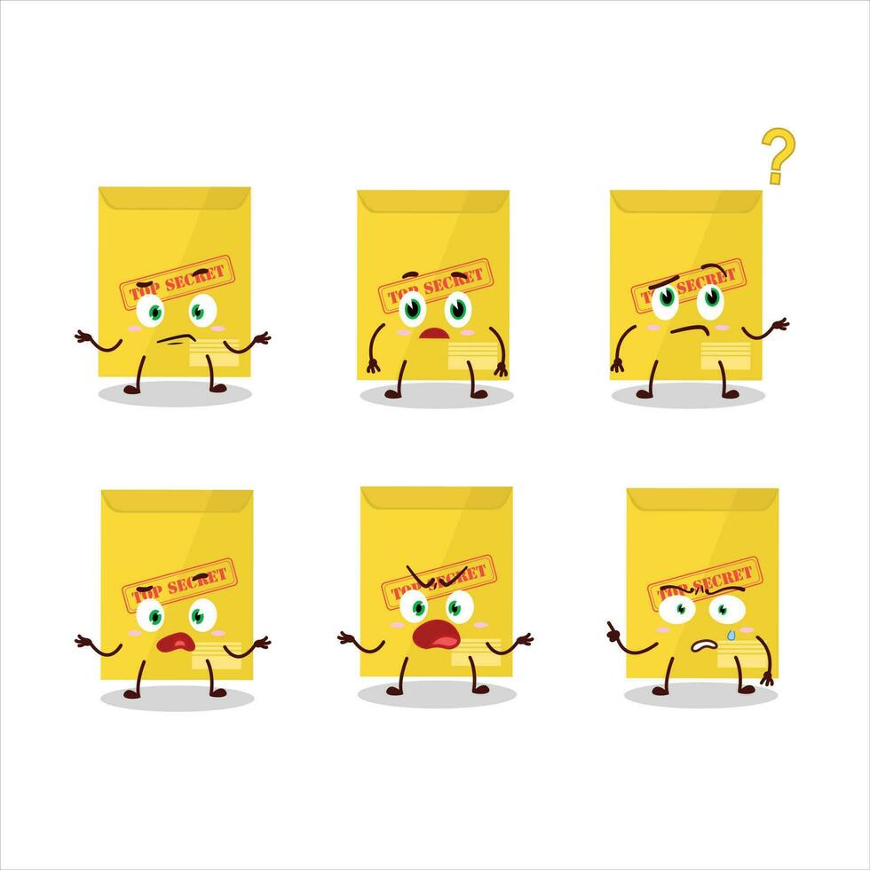 Cartoon character of secret document with what expression vector