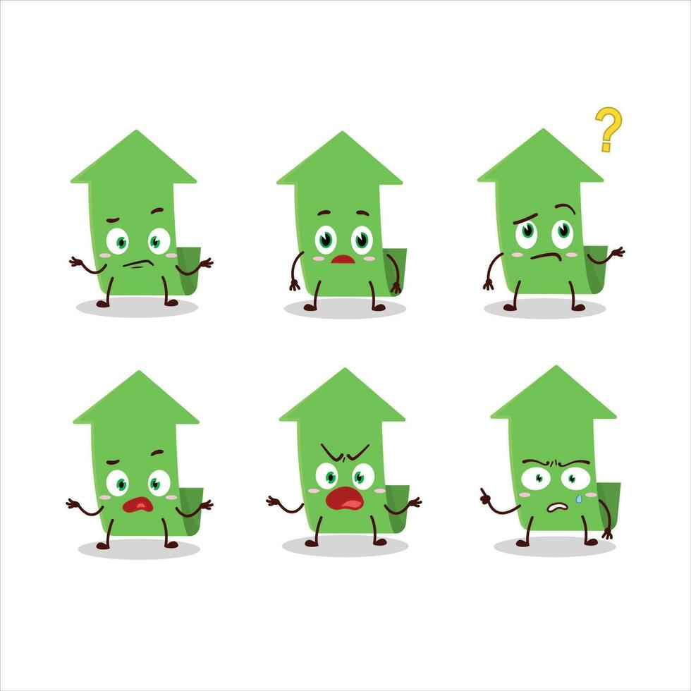 Cartoon character of arrow up with what expression vector