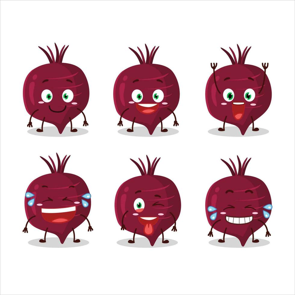 Cartoon character of beet root with smile expression vector