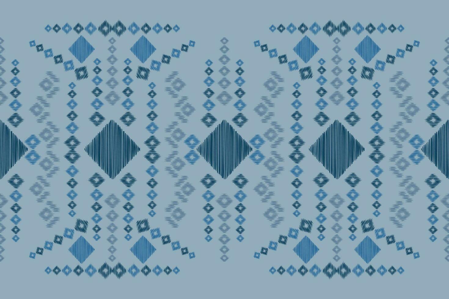 Ethnic Ikat fabric pattern geometric style.African Ikat embroidery Ethnic oriental pattern navy blue background. Abstract,vector,illustration.For texture,clothing,scraf,decoration,carpet,silk. vector