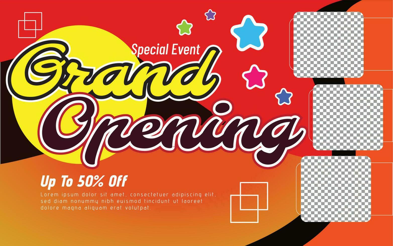 Grand opening event vector