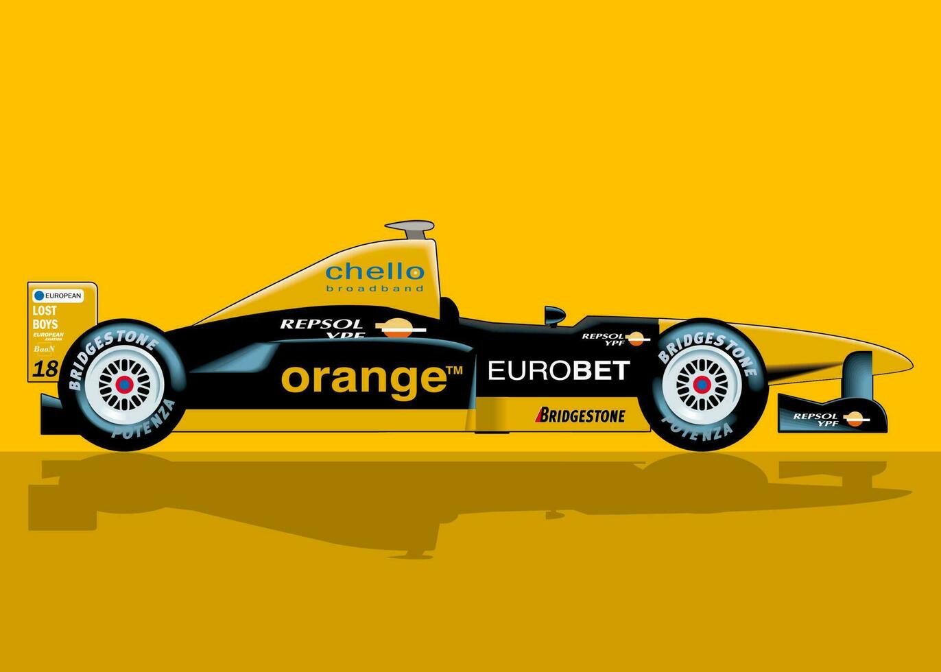Racing car poster vector
