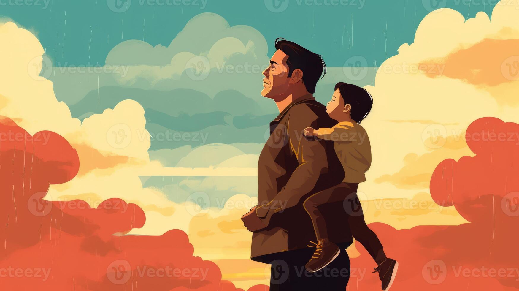 Honoring dads on Father's Day illustration June 18th photo