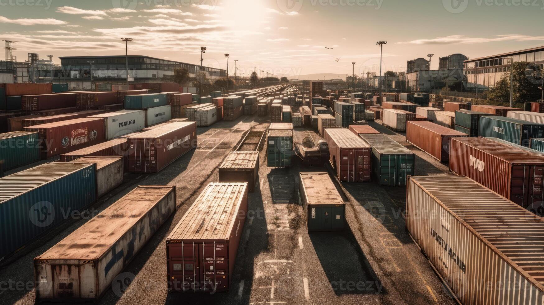 Container yard storage import export photo