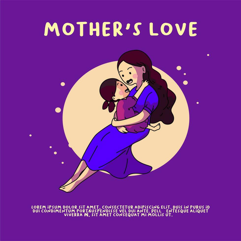 contento madre día póster ese dice 'madre' amor en eso vector