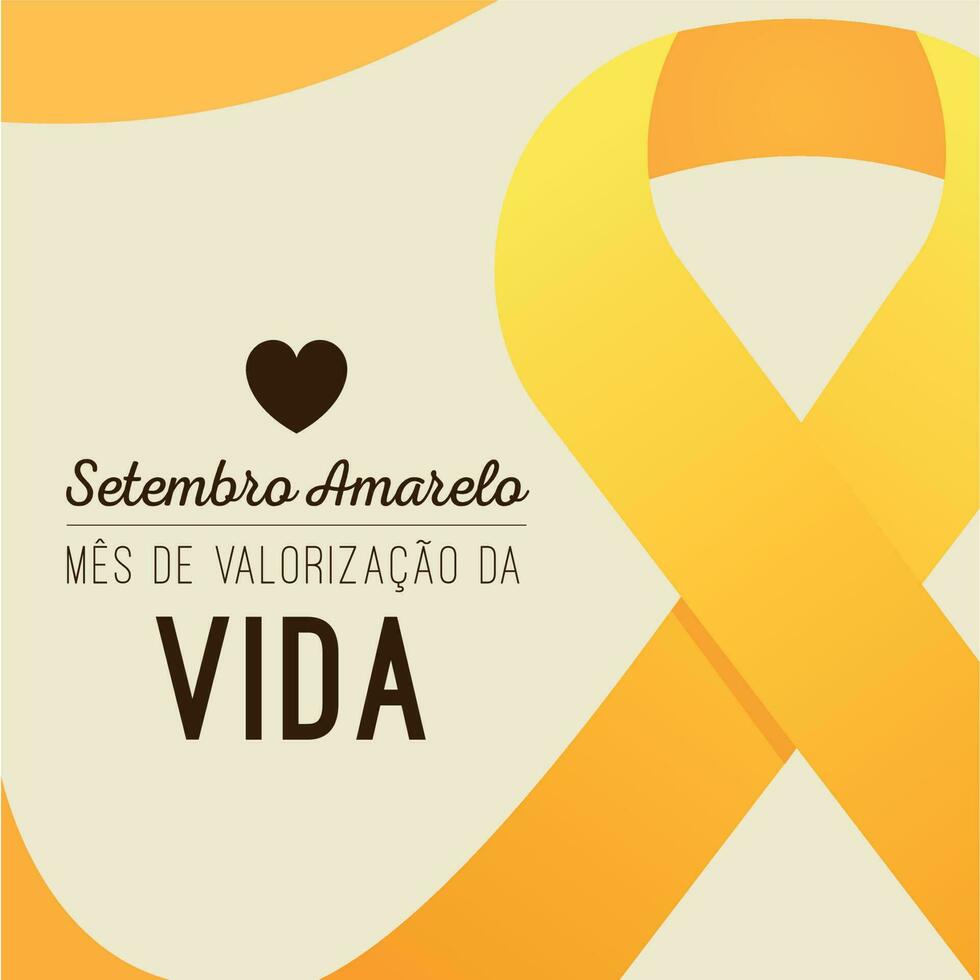 yellow september cancer ribbon vector