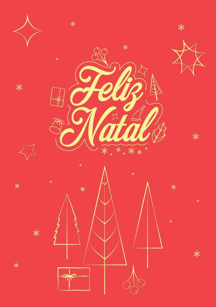 feliz natal mínimo limpiar póster vector