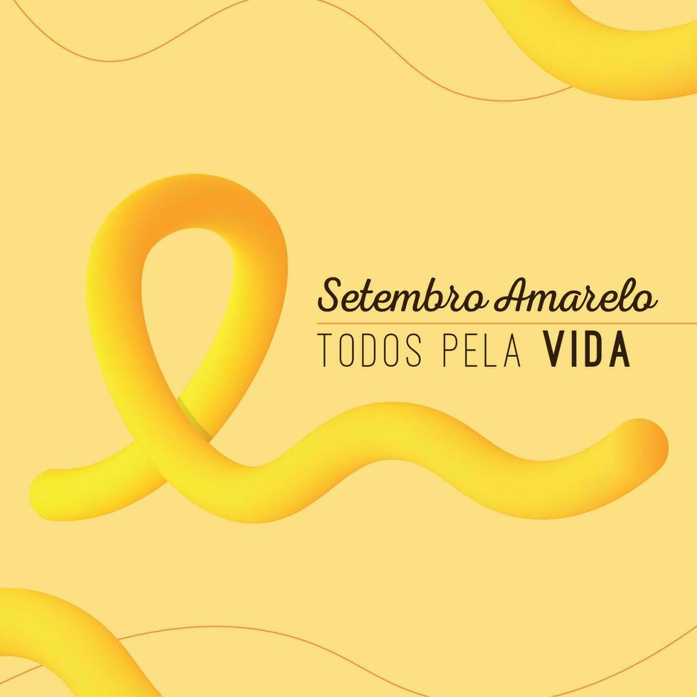 yellow september cancer ribbon vector