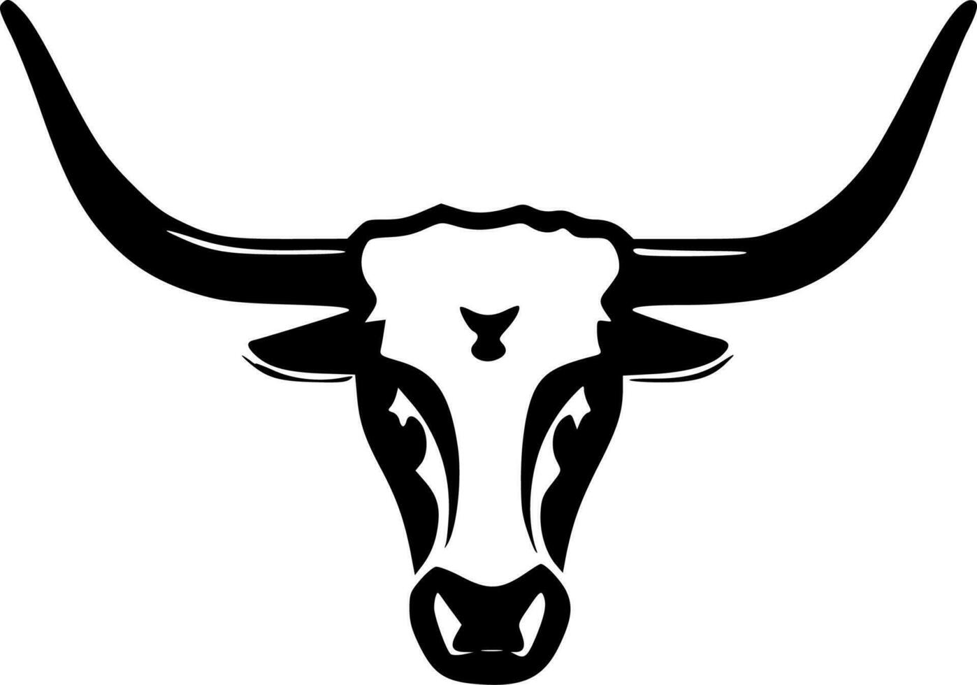 Texas Longhorn Head - High Quality Vector Logo - Vector illustration ideal for T-shirt graphic