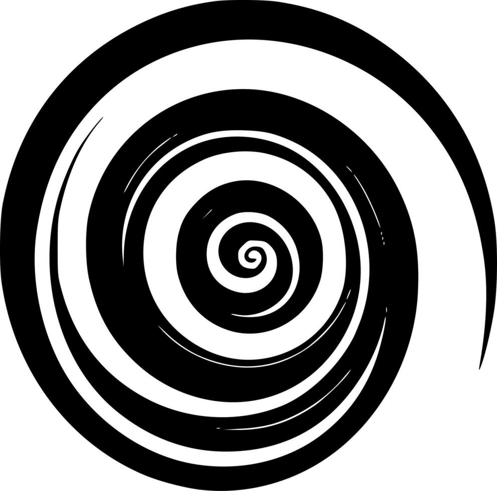 espiral, minimalista y sencillo silueta - vector ilustración