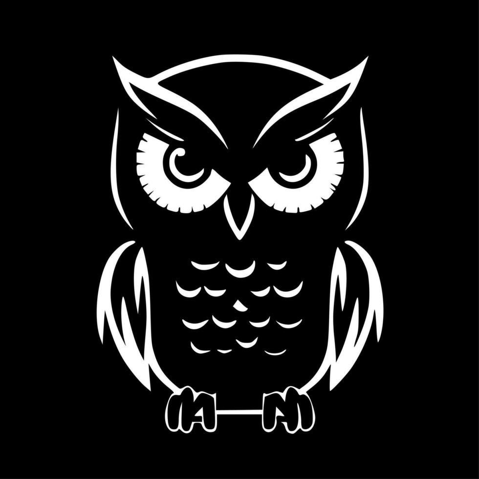 Owl, Minimalist and Simple Silhouette - Vector illustration