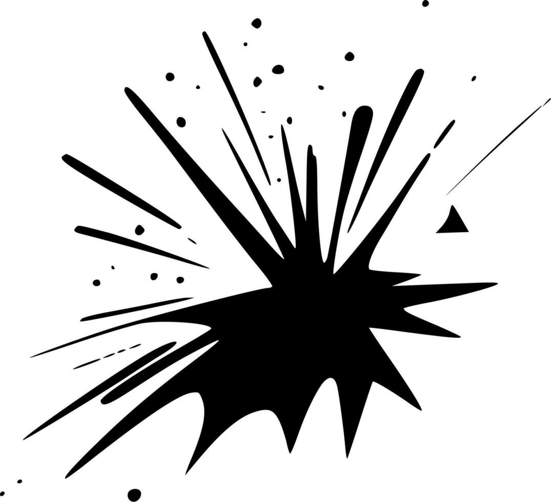 Sparkle - Black and White Isolated Icon - Vector illustration 24140053