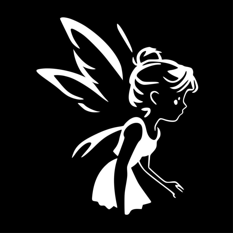 Fairy, Minimalist and Simple Silhouette - Vector illustration