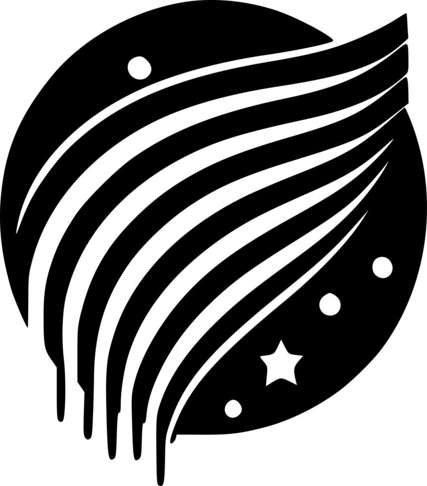 Patriotic - Black and White Isolated Icon - Vector illustration