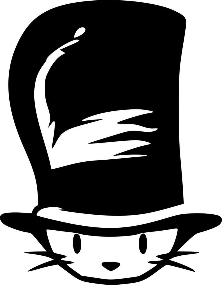 Cat in the Hat - High Quality Vector Logo - Vector illustration ideal for T-shirt graphic