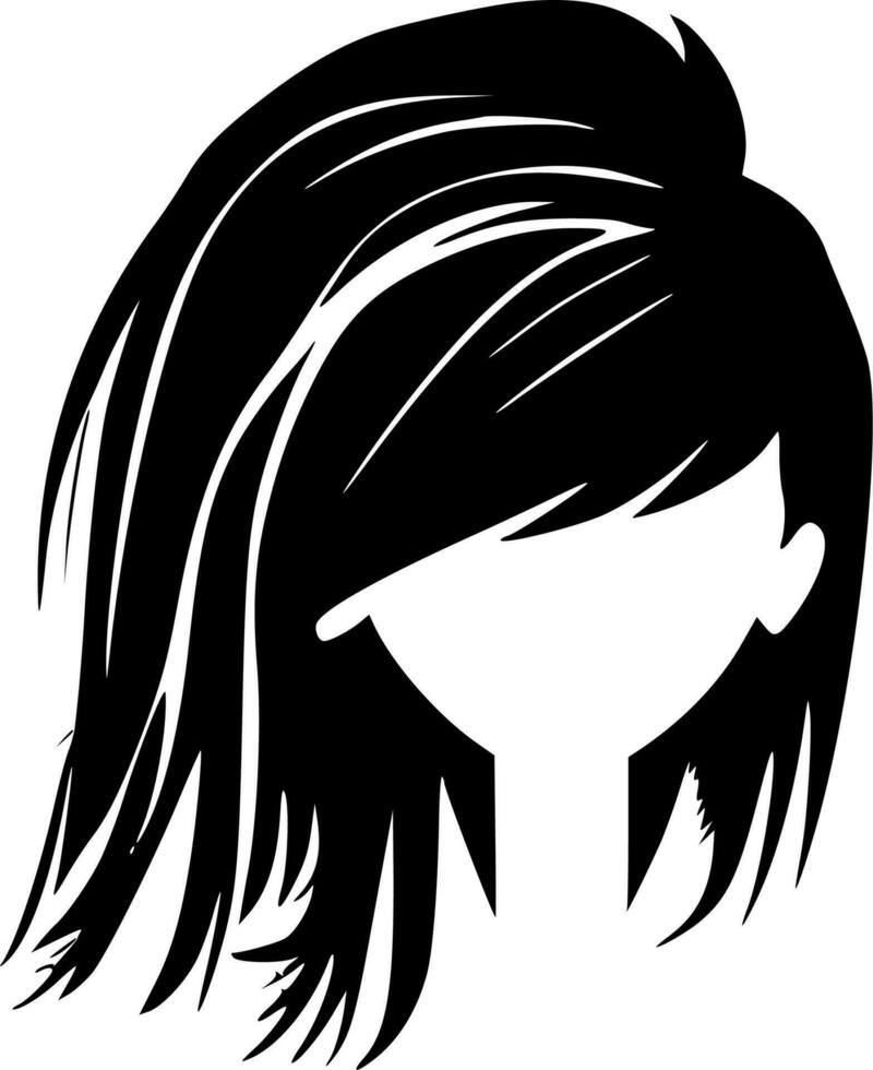 cabello, minimalista y sencillo silueta - vector ilustración