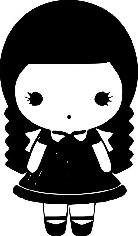 Doll, Minimalist and Simple Silhouette - Vector illustration