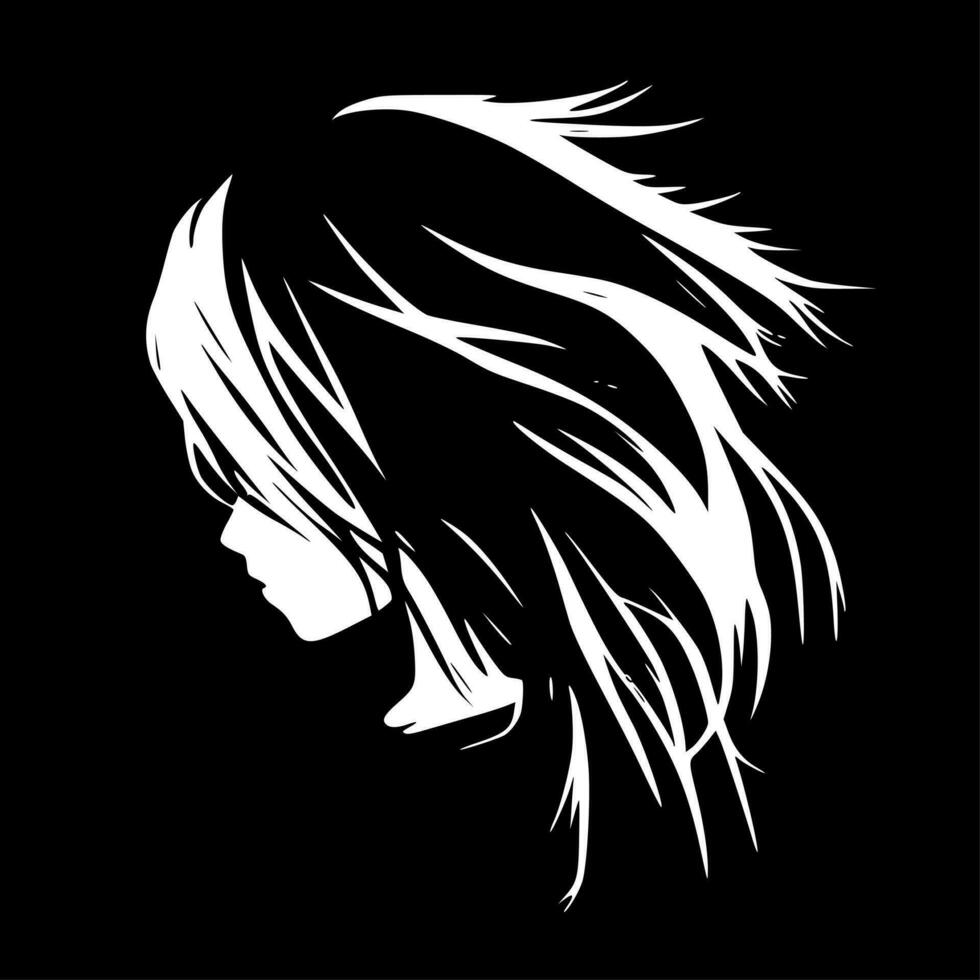 Premium Vector  Hair style head style for anime icon portrait contour  vector illustration black lines isolated