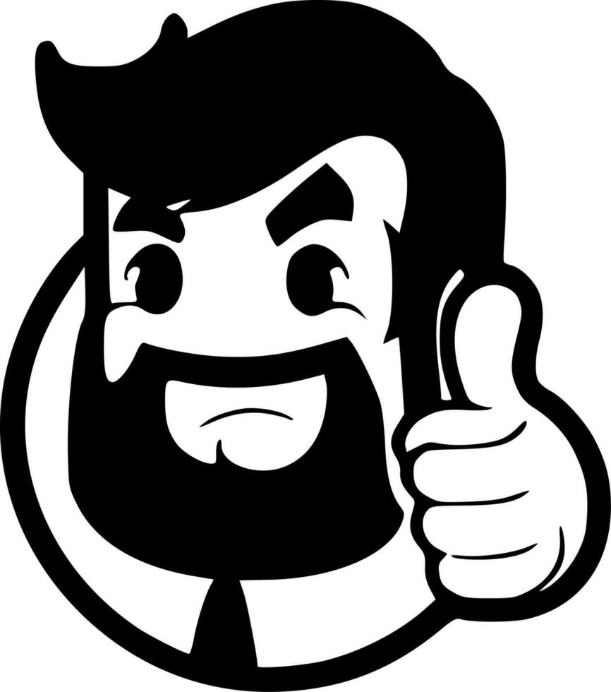 Thumbs Up - Minimalist and Flat Logo - Vector illustration