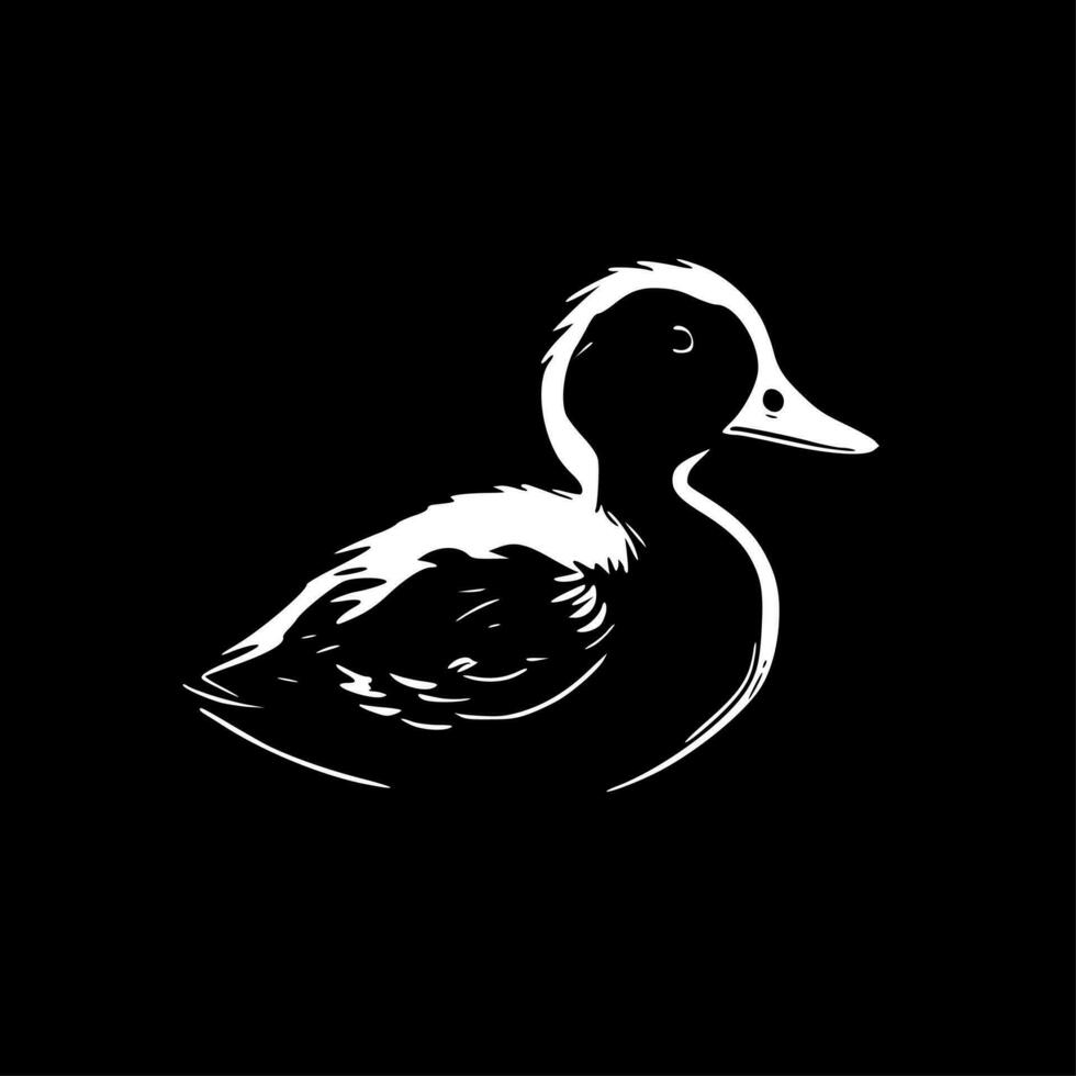 Pato - minimalista y plano logo - vector ilustración