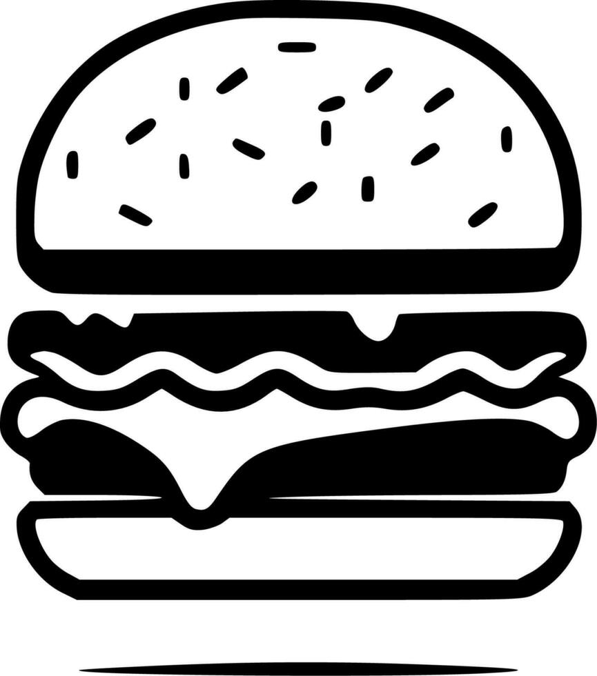 hamburguesa - minimalista y plano logo - vector ilustración