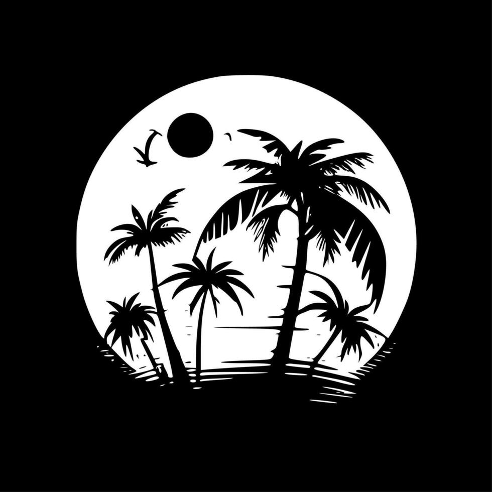 tropical - minimalista y plano logo - vector ilustración