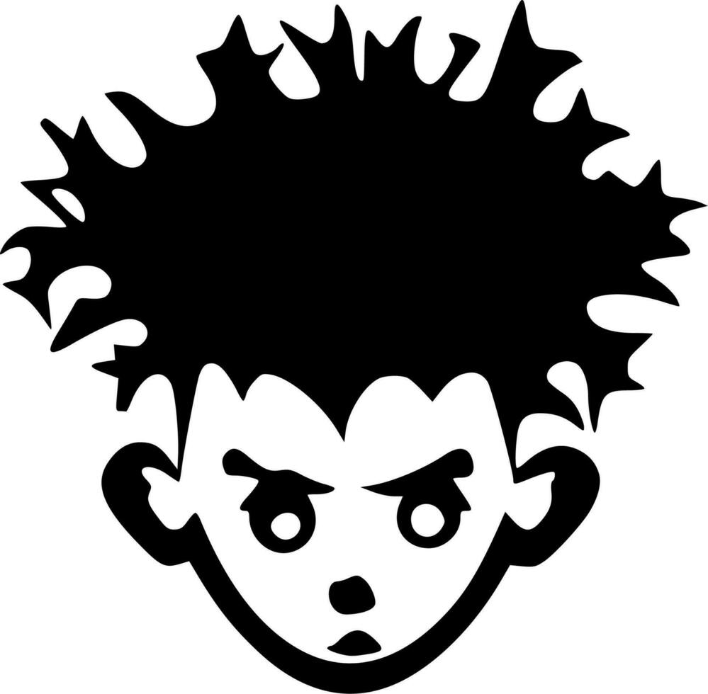 Clown, Black and White Vector illustration