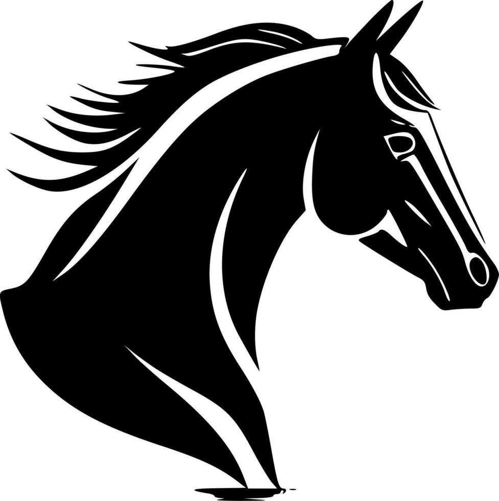 caballo - minimalista y plano logo - vector ilustración