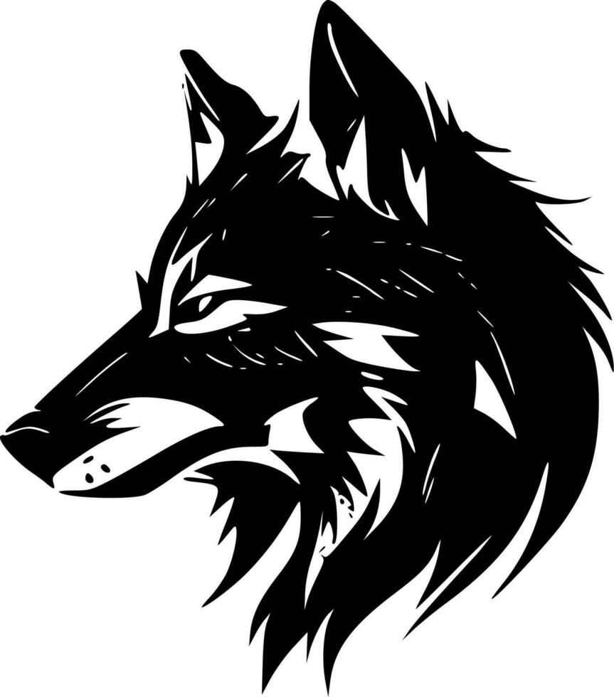 lobo, minimalista y sencillo silueta - vector ilustración