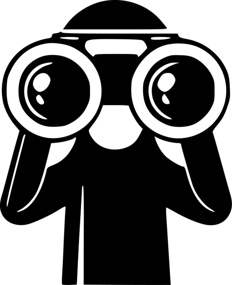 Binoculars, Minimalist and Simple Silhouette - Vector illustration