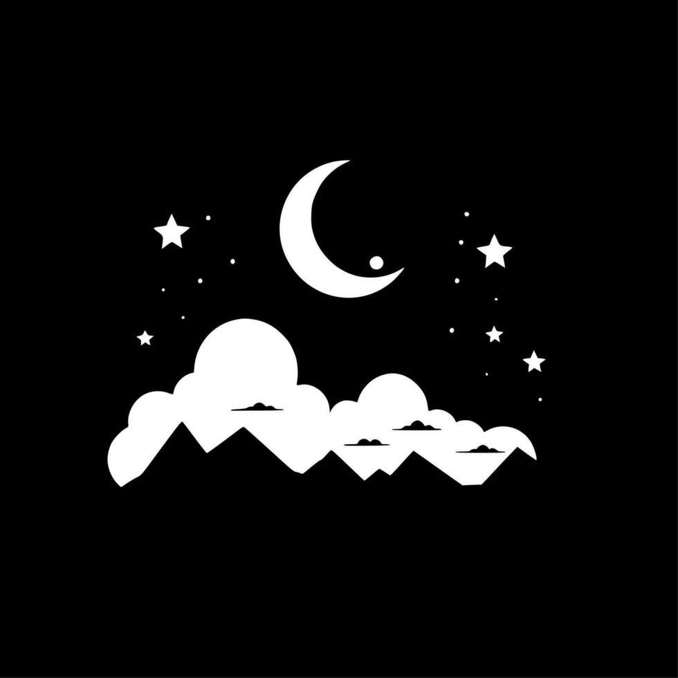 Night Sky - High Quality Vector Logo - Vector illustration ideal for T-shirt graphic