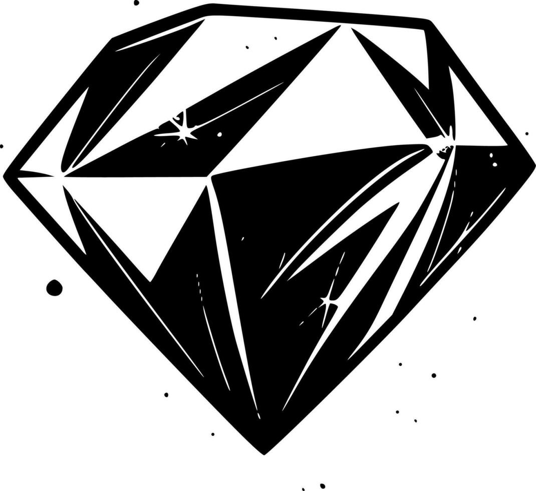 Rhinestone - Minimalist and Flat Logo - Vector illustration