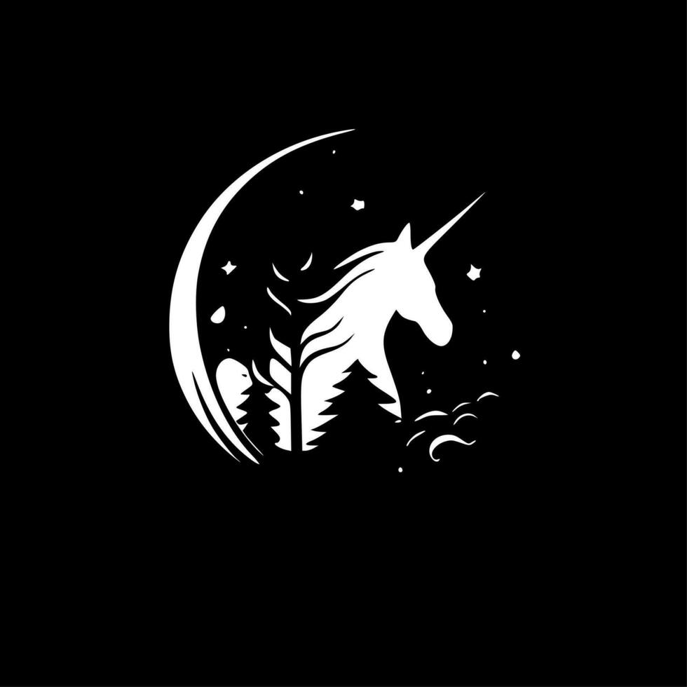 Magical, Black and White Vector illustration