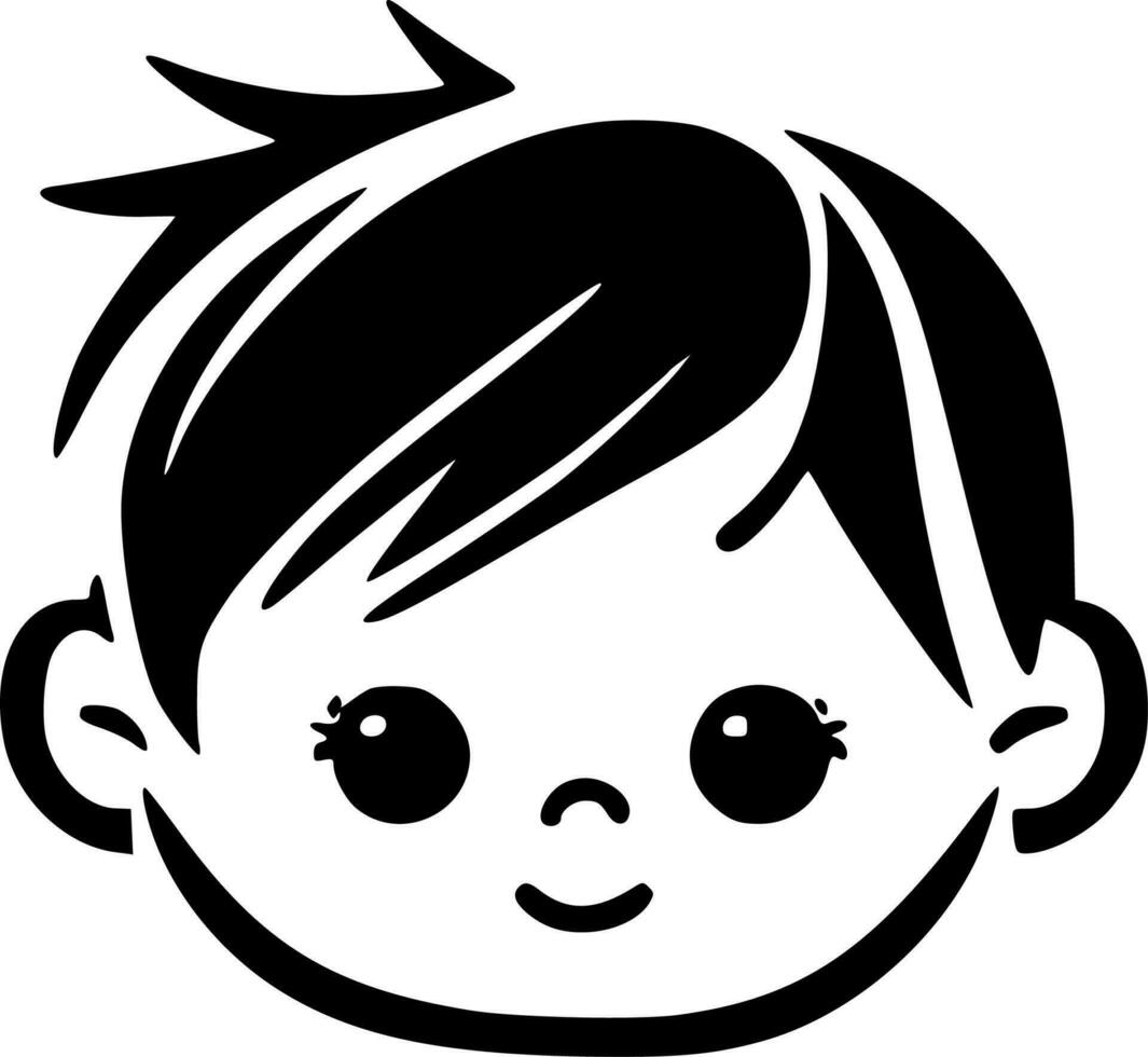 Baby, Black and White Vector illustration