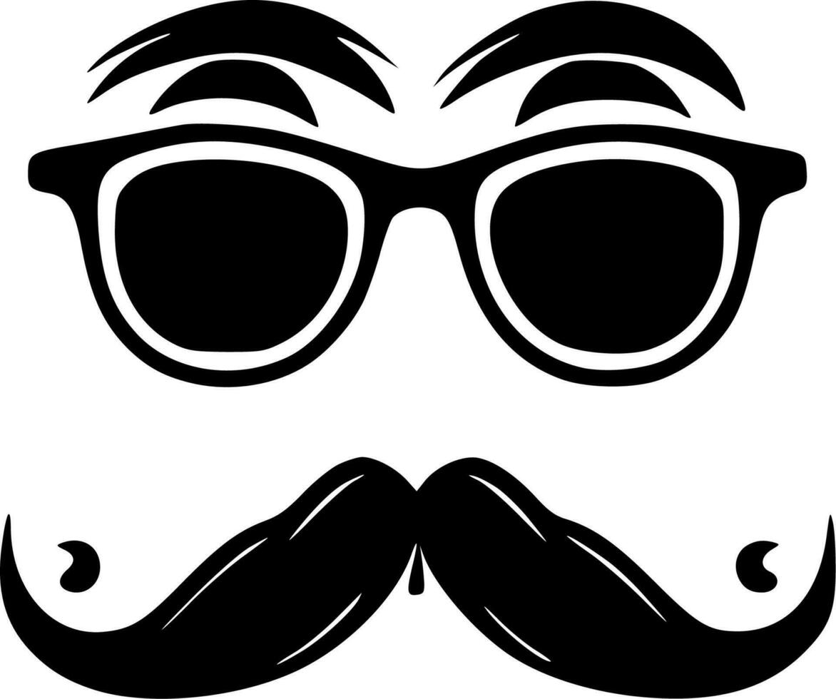Mustache, Minimalist and Simple Silhouette - Vector illustration