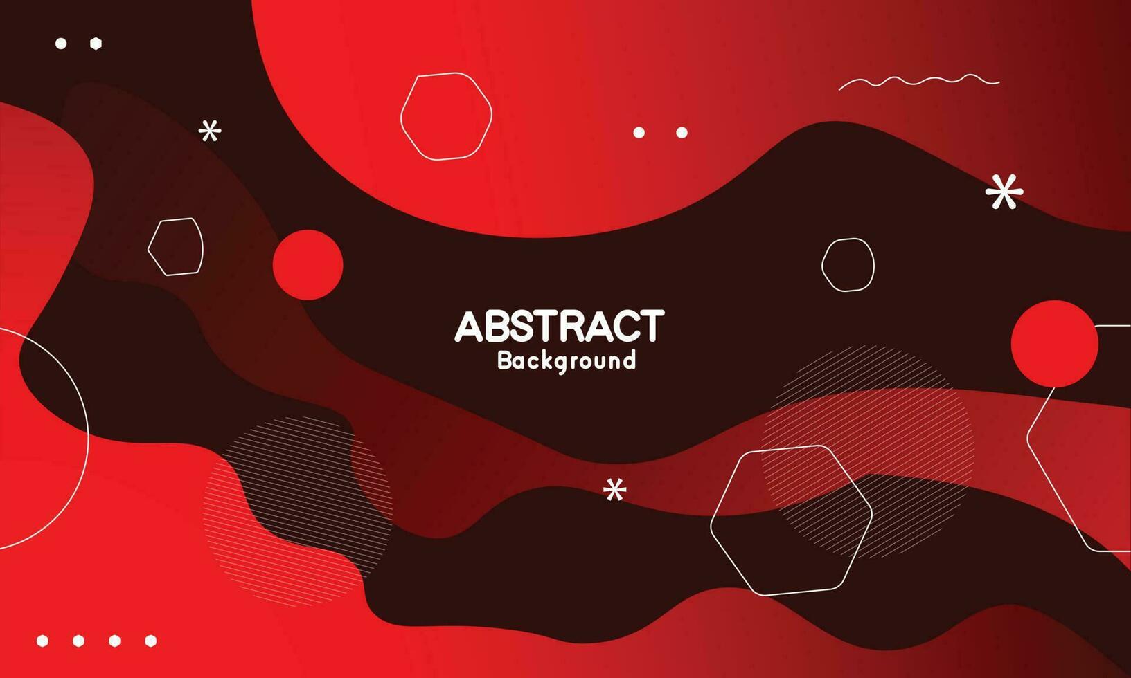 Liquid wave background with red color background. Fluid wavy shapes vector