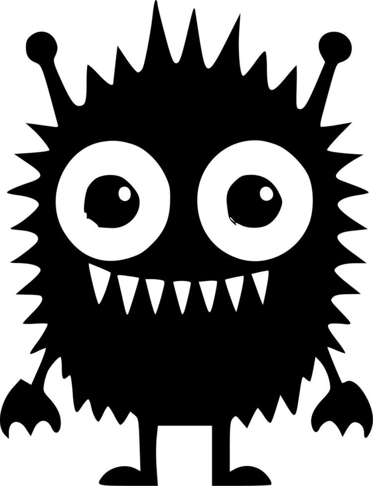monstruo - minimalista y plano logo - vector ilustración