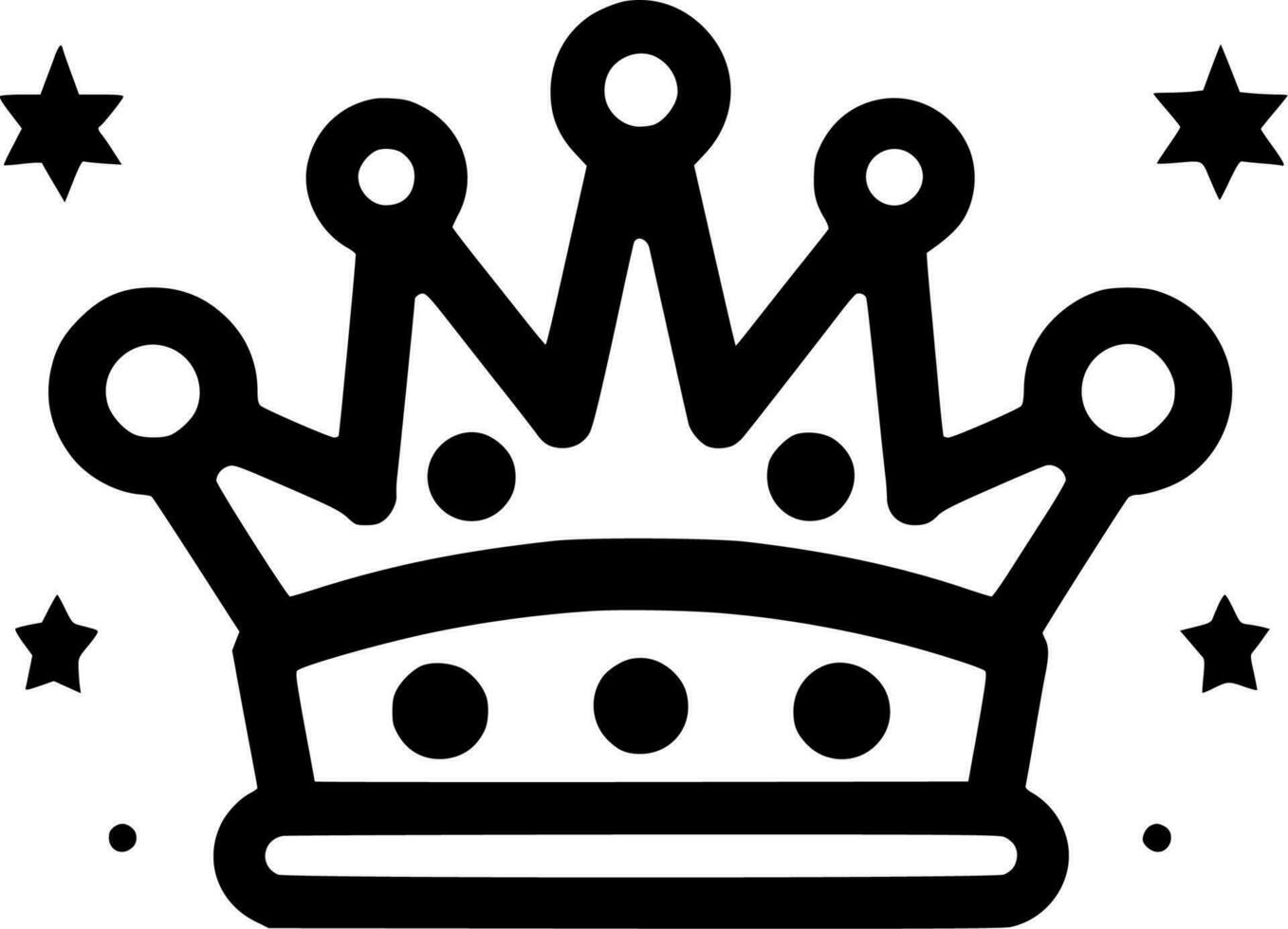 Coronation, Black and White Vector illustration