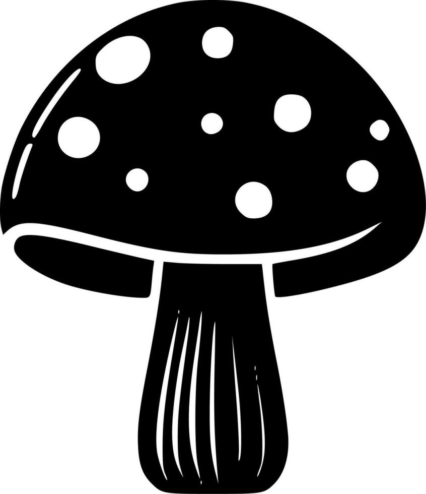 Mushroom, Minimalist and Simple Silhouette - Vector illustration