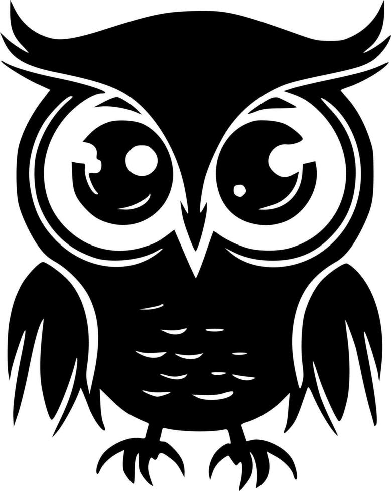 Owl - Minimalist and Flat Logo - Vector illustration