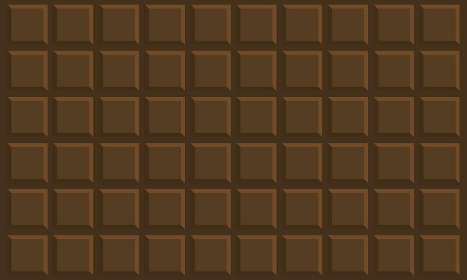 Dark chocolate bar background. Vector cartoon of dark chocolate bar seamless background