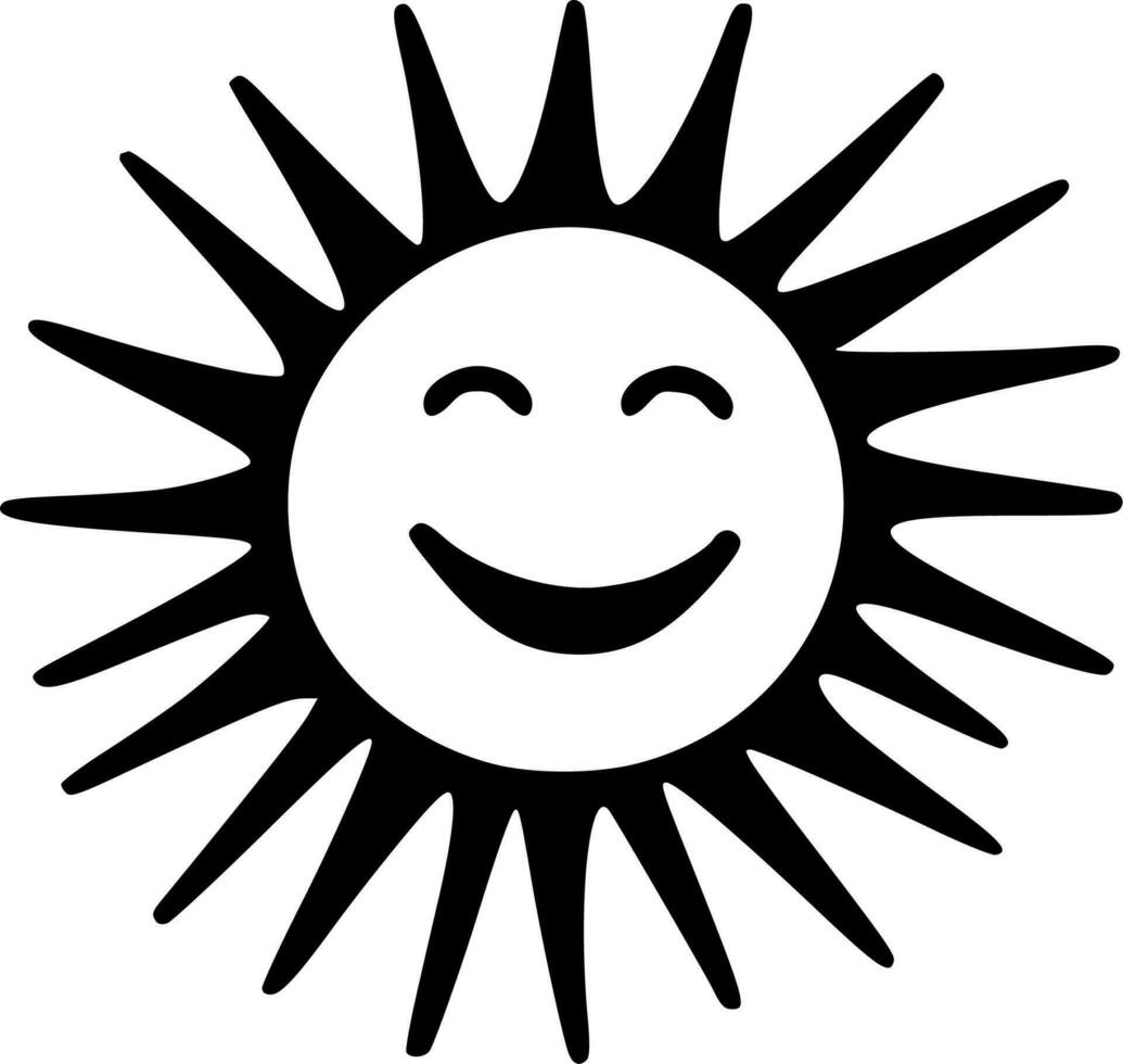 Sun - Minimalist and Flat Logo - Vector illustration