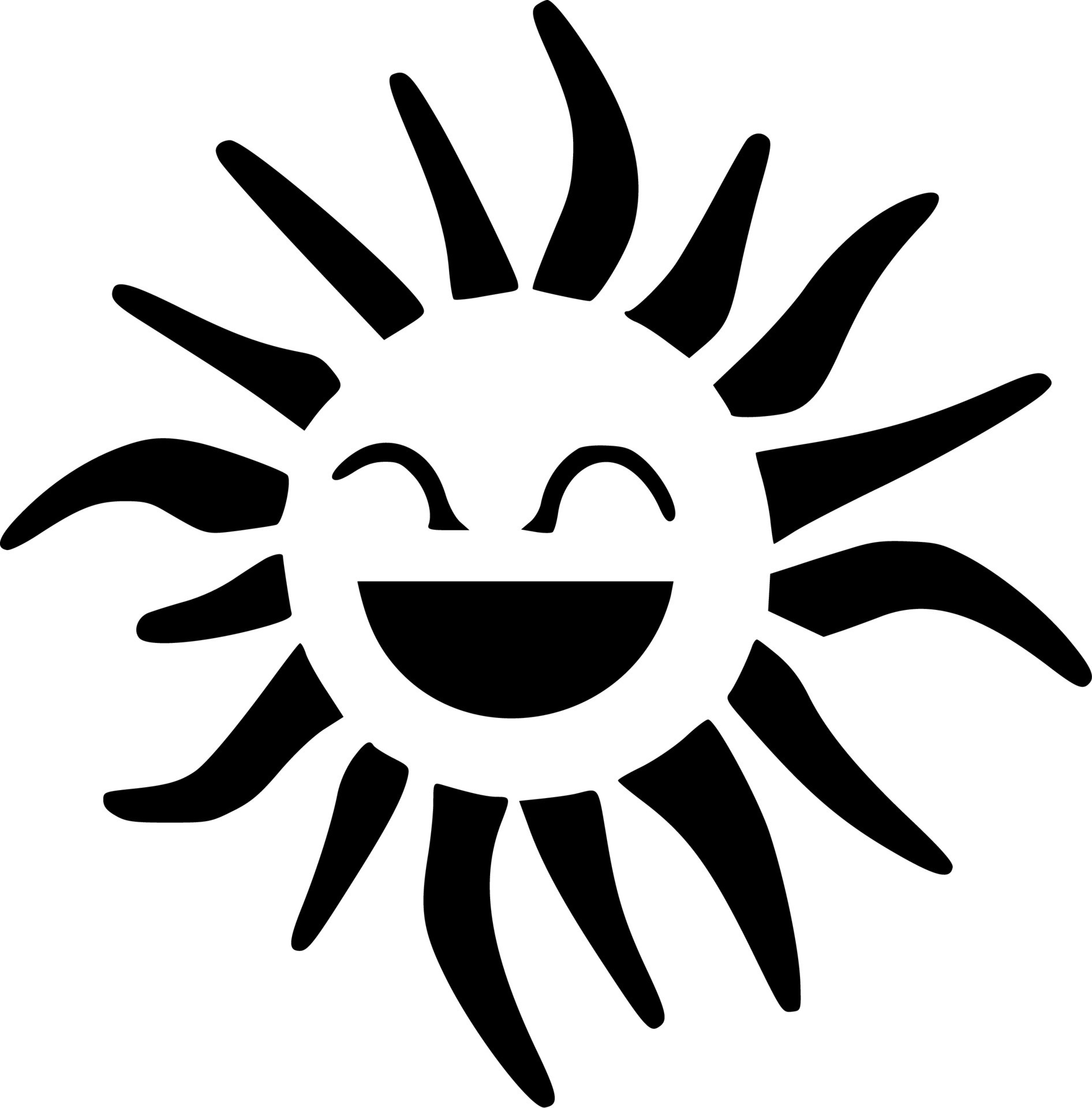 Sunshine, Minimalist and Simple Silhouette - Vector illustration ...