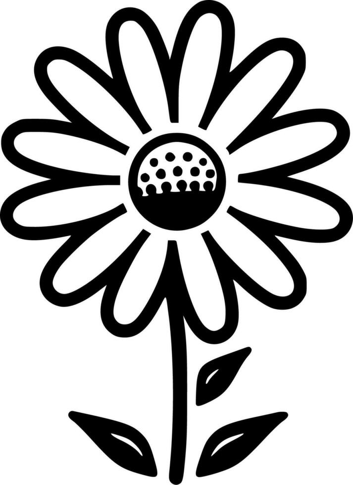 Daisy, Minimalist and Simple Silhouette - Vector illustration