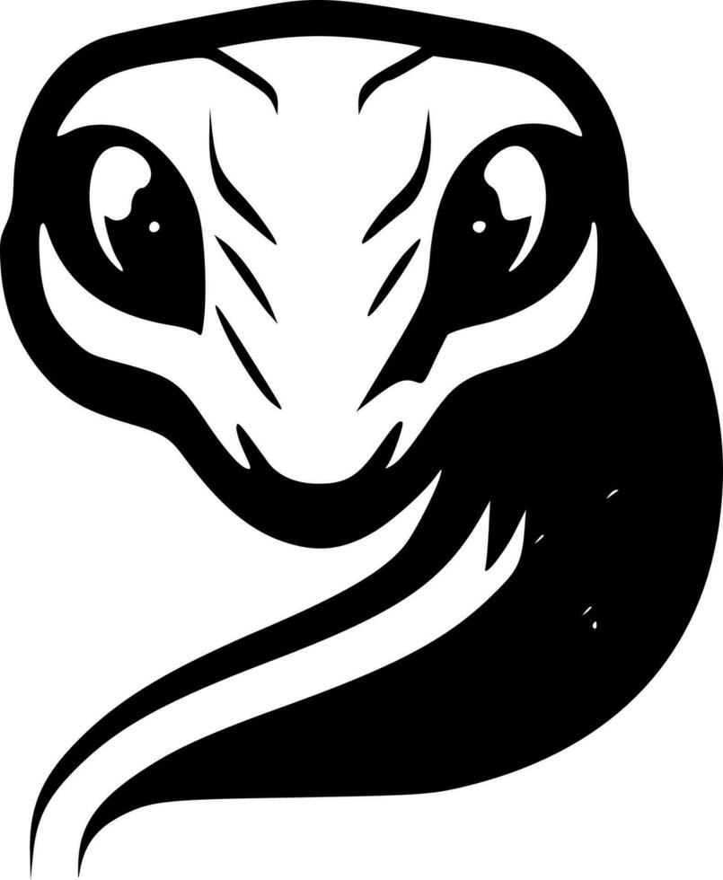 serpiente - negro y blanco aislado icono - vector ilustración