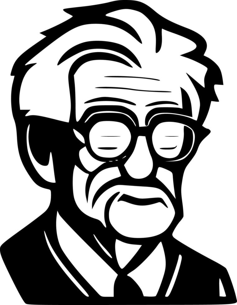 Senior - Minimalist and Flat Logo - Vector illustration