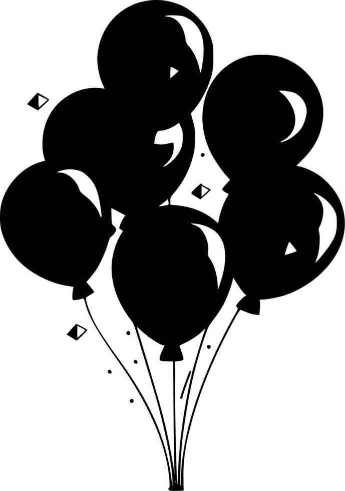 Balloons - Minimalist and Flat Logo - Vector illustration