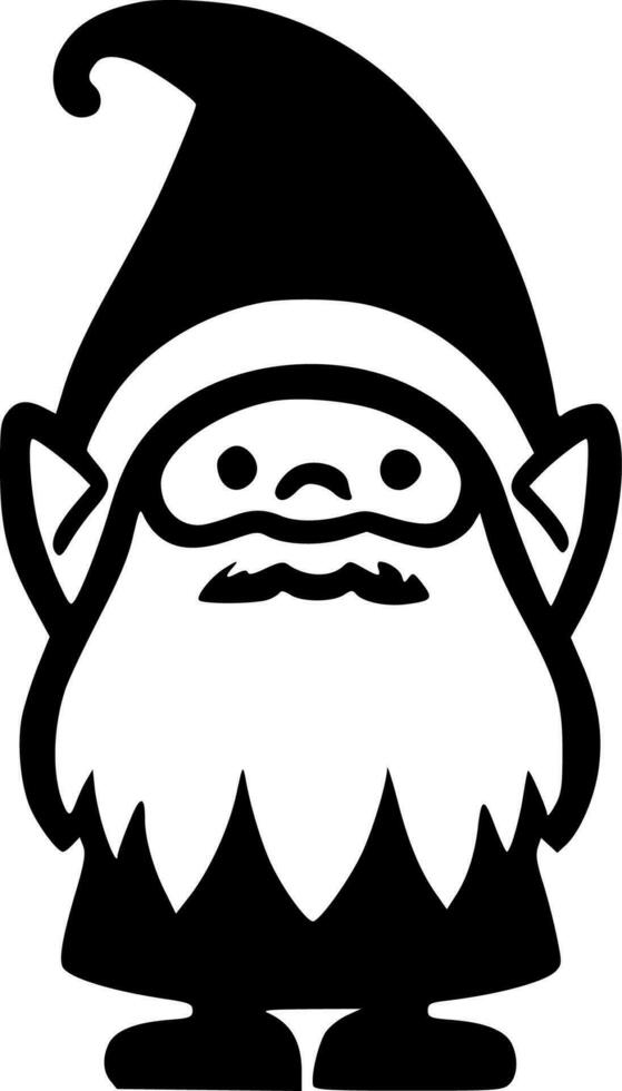 Gnome, Minimalist and Simple Silhouette - Vector illustration