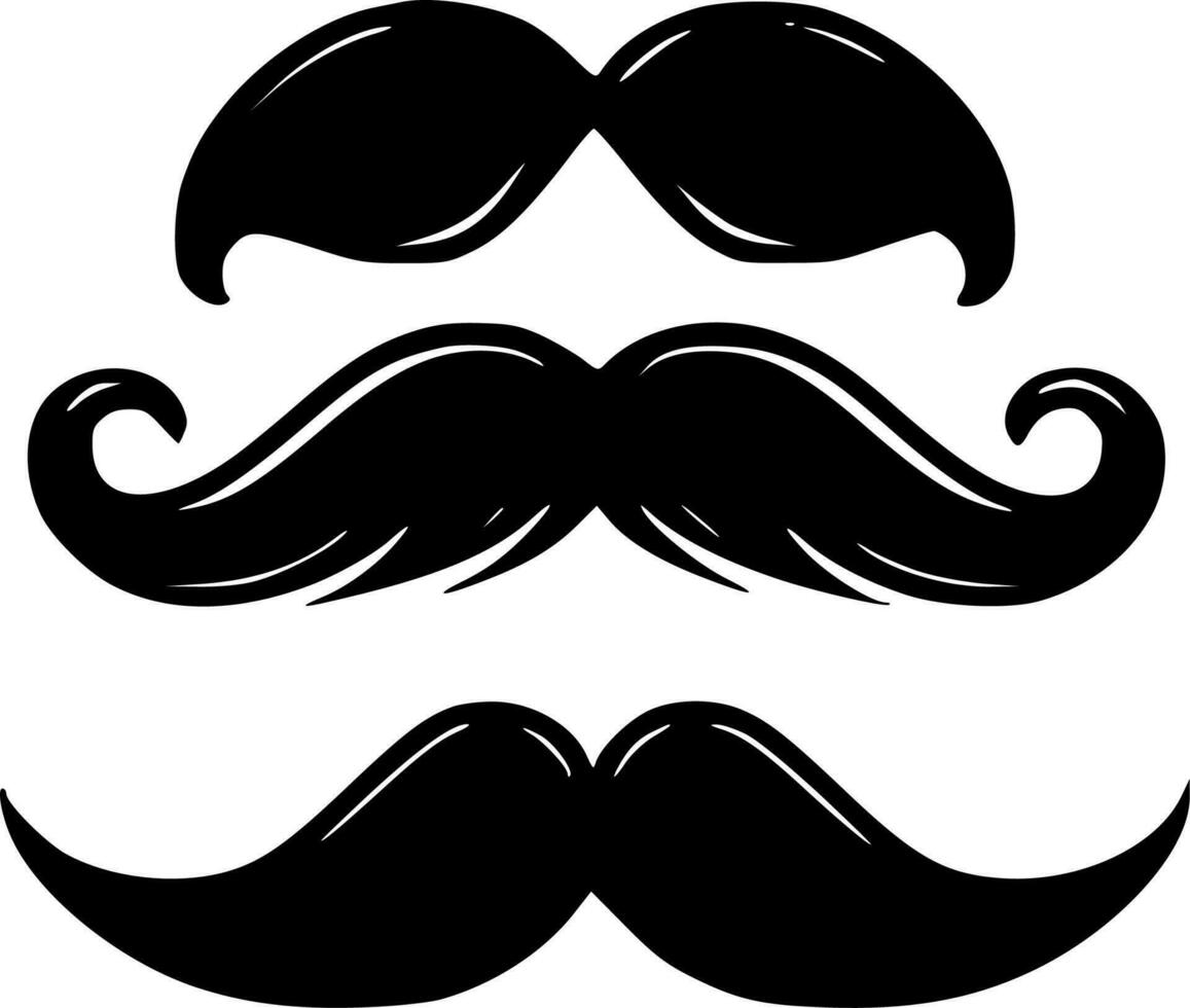 Bigote - minimalista y plano logo - vector ilustración