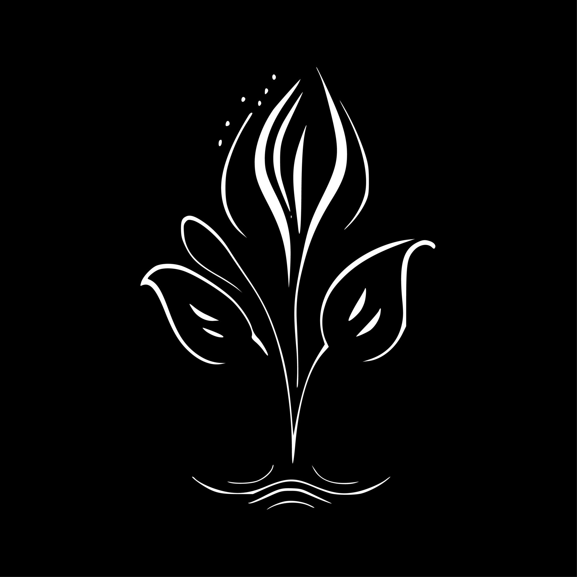 Flourish, Black and White Vector illustration 24140667 Vector Art at